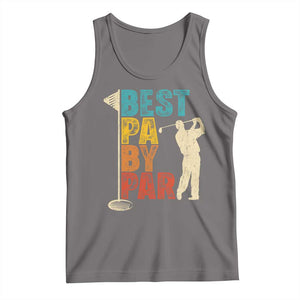 Golf Gifts for Dad Tank Top Retro Best Pa By Par Fathers Day TS10 Deep Heather Print Your Wear