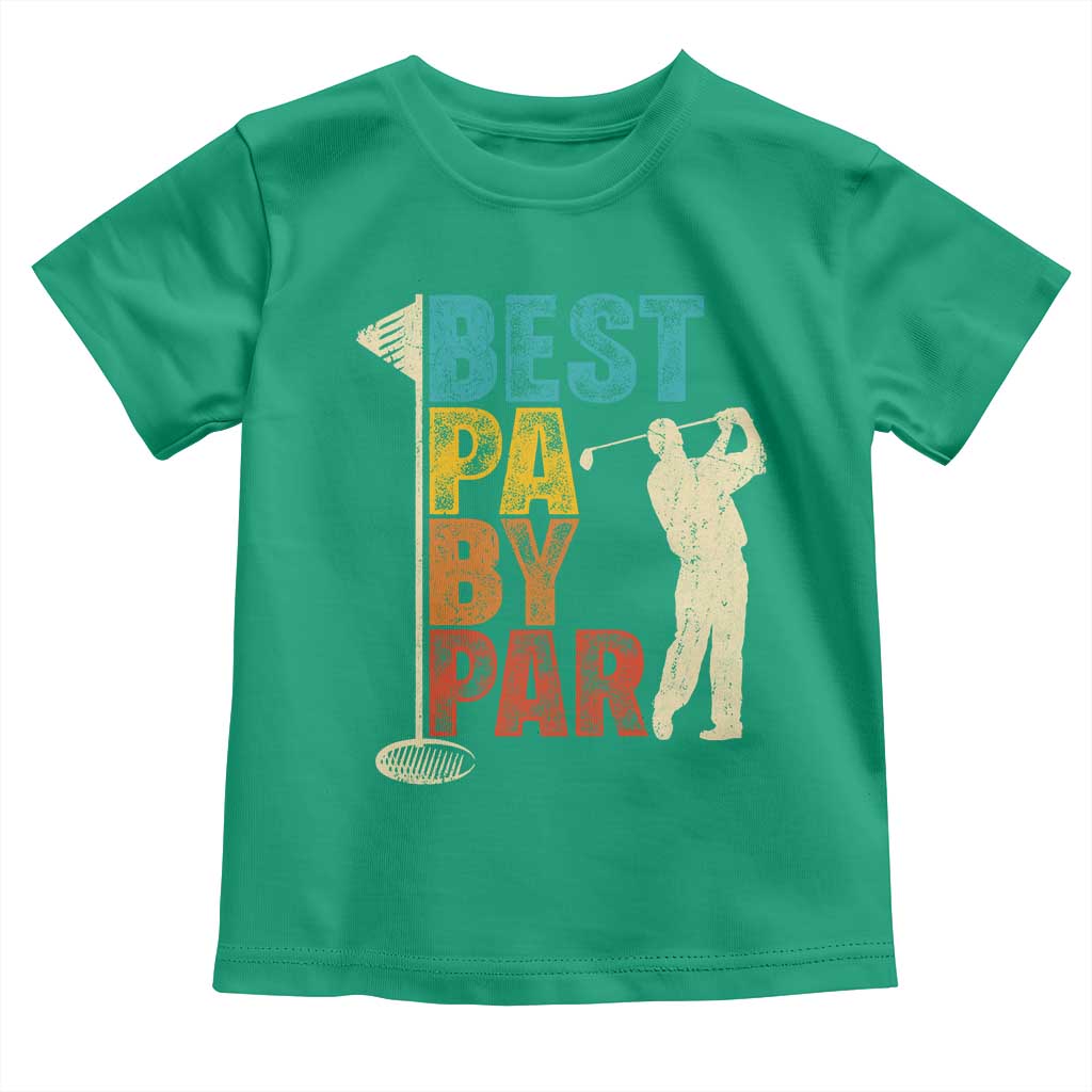 Golf Gifts for Dad Toddler T Shirt Retro Best Pa By Par Fathers Day TS10 Irish Green Print Your Wear