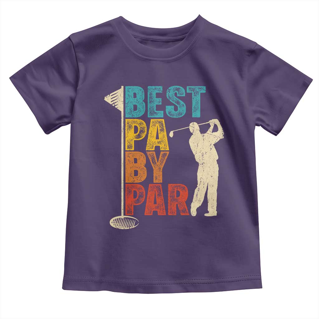 Golf Gifts for Dad Toddler T Shirt Retro Best Pa By Par Fathers Day TS10 Purple Print Your Wear