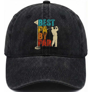 Golf Gifts for Dad Washed Cotton Baseball Cap Retro Best Pa By Par Fathers Day TS10 Print Your Wear