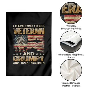 Grumpy Old Veteran Garden Flag Funny Military Veteran USA Flag TS10 Print Your Wear