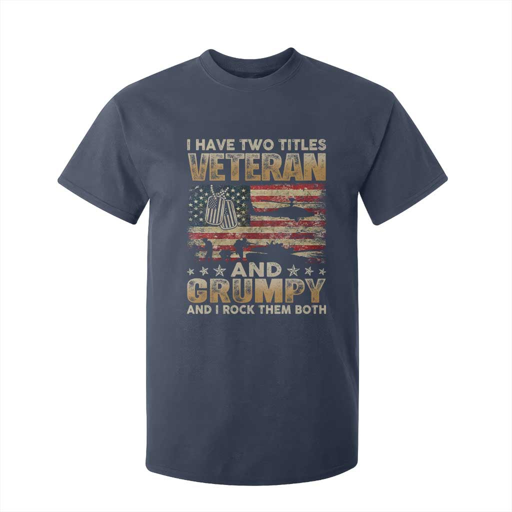 Grumpy Old Veteran T Shirt For Kid Funny Military Veteran USA Flag TS10 Navy Print Your Wear