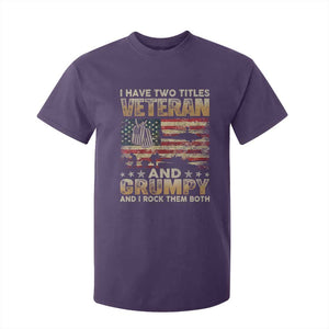 Grumpy Old Veteran T Shirt For Kid Funny Military Veteran USA Flag TS10 Purple Print Your Wear