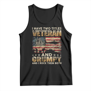 Grumpy Old Veteran Tank Top Funny Military Veteran USA Flag TS10 Black Print Your Wear