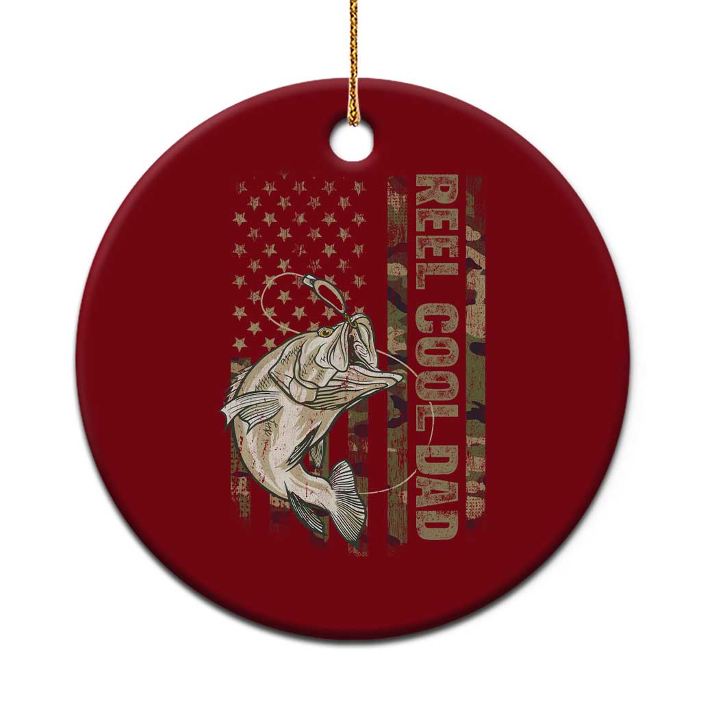 Funny Fishing Vintage Reel Cool Dad Ceramic Ornament Camo American Flag USA Bass Fish Fisherman TS10 1pc Red Print Your Wear