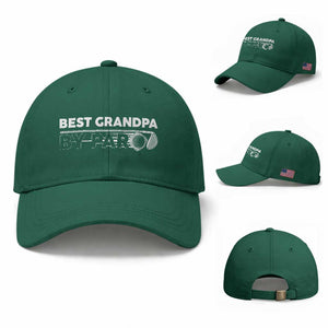Golf Grandpa Baseball Cap Best Grandpa By Par Golfing Golfer Funny Fathers Day Gifts TS10 Baseball Cap Universal Fit Irish Green Print Your Wear