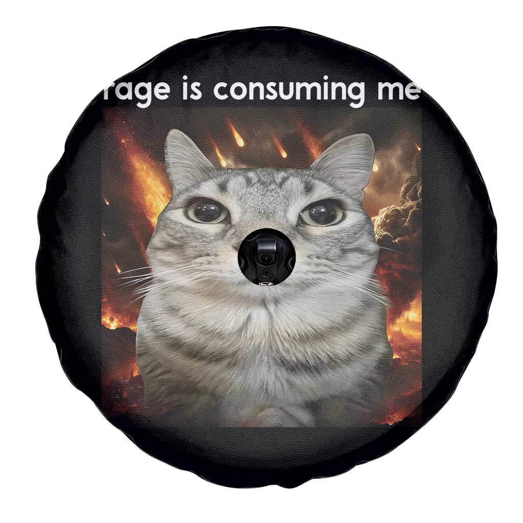 Rage Is Consuming Me Cat Spare Tire Cover Funny Weird Humor Silly Cat Meme TS10 Print Your Wear