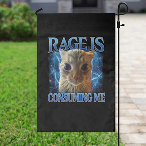 Rage Is Consuming Me Cat Meme Garden Flag Funny Weird Humor Cat Face Bootleg TS10 Print Your Wear