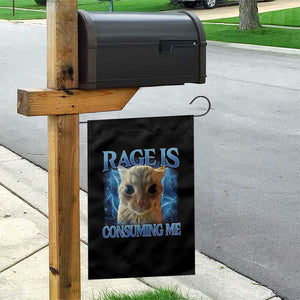 Rage Is Consuming Me Cat Meme Garden Flag Funny Weird Humor Cat Face Bootleg TS10 Print Your Wear