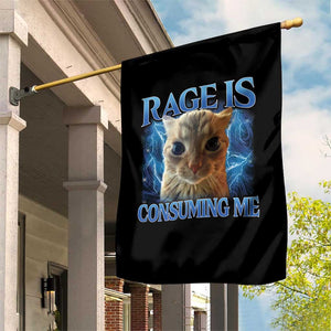 Rage Is Consuming Me Cat Meme Garden Flag Funny Weird Humor Cat Face Bootleg TS10 Print Your Wear