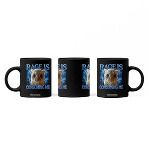 Rage Is Consuming Me Cat Meme Coffee Mug Funny Weird Humor Cat Face Bootleg TS10 Print Your Wear