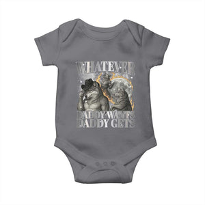 Funny Alpha Wolf Meme Baby Onesie Whatever Daddy Wants Daddy Gets Cringe Humor TS10 Charcoal Print Your Wear
