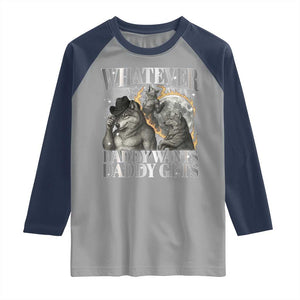 Funny Alpha Wolf Meme Raglan Shirt Whatever Daddy Wants Daddy Gets Cringe Humor TS10 Sport Gray Navy Print Your Wear