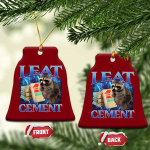 I Eat Cement Ceramic Ornament Cursed Raccoon Funny Oddly Dank Meme Gen Z TS10 Print Your Wear
