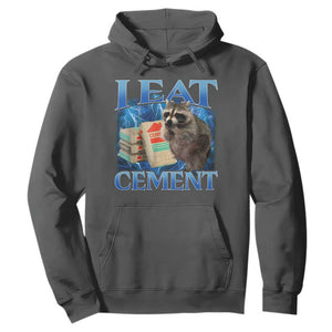I Eat Cement Hoodie Cursed Raccoon Funny Oddly Dank Meme Gen Z TS10 Dark Heather Print Your Wear