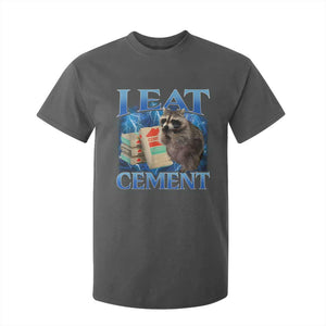 I Eat Cement T Shirt For Kid Cursed Raccoon Funny Oddly Dank Meme Gen Z TS10 Dark Heather Print Your Wear