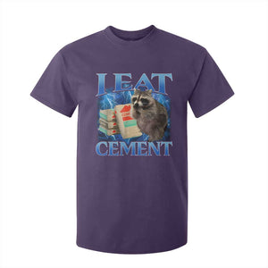 I Eat Cement T Shirt For Kid Cursed Raccoon Funny Oddly Dank Meme Gen Z TS10 Purple Print Your Wear