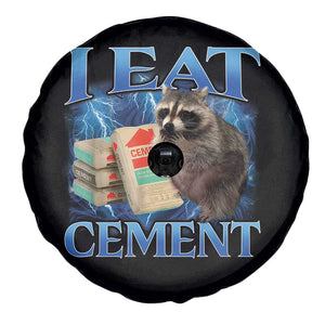 I Eat Cement Spare Tire Cover Cursed Raccoon Funny Oddly Dank Meme Gen Z TS10 Print Your Wear