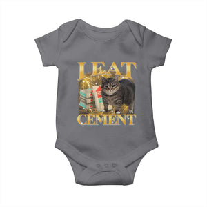 I Eat Cement Cat Meme Baby Onesie Funny Internet Memes Bootleg Cursed Cat Lovers TS10 Charcoal Print Your Wear