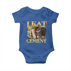 I Eat Cement Cat Meme Baby Onesie Funny Internet Memes Bootleg Cursed Cat Lovers TS10 Royal Blue Print Your Wear