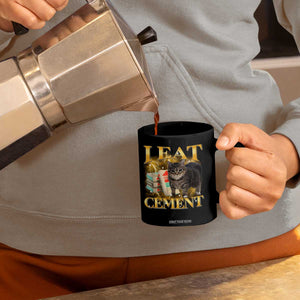 I Eat Cement Cat Meme Coffee Mug Funny Internet Memes Bootleg Cursed Cat Lovers TS10 Print Your Wear