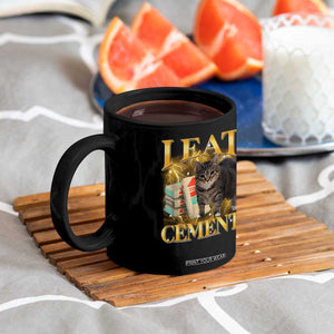 I Eat Cement Cat Meme Coffee Mug Funny Internet Memes Bootleg Cursed Cat Lovers TS10 Print Your Wear