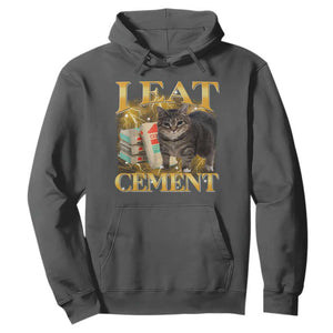 I Eat Cement Cat Meme Hoodie Funny Internet Memes Bootleg Cursed Cat Lovers TS10 Dark Heather Print Your Wear