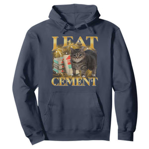 I Eat Cement Cat Meme Hoodie Funny Internet Memes Bootleg Cursed Cat Lovers TS10 Navy Print Your Wear