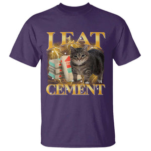 I Eat Cement Cat Meme T Shirt Funny Internet Memes Bootleg Cursed Cat Lovers TS10 Purple Print Your Wear