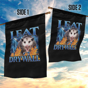 Possum Meme Garden Flag I Eat Drywall Opossum Funny Weird Cursed Internet Memes TS10 Print Your Wear