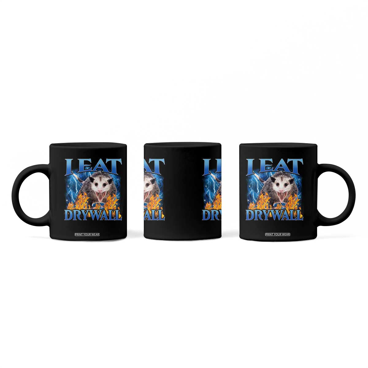 Possum Meme Coffee Mug I Eat Drywall Opossum Funny Weird Cursed Internet Memes TS10 Print Your Wear