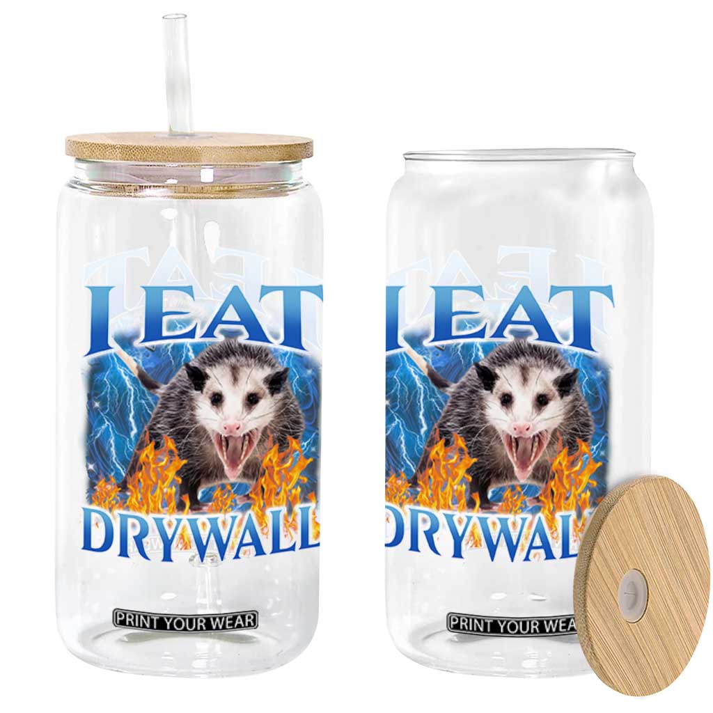 Possum Meme Glass Can I Eat Drywall Opossum Funny Weird Cursed Internet Memes TS10 Print Your Wear