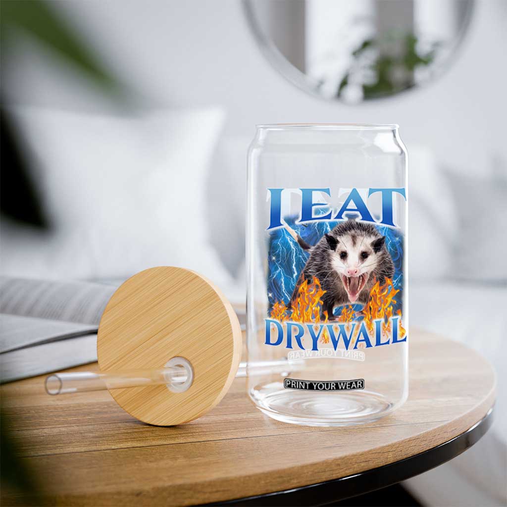 Possum Meme Glass Can I Eat Drywall Opossum Funny Weird Cursed Internet Memes TS10 Print Your Wear