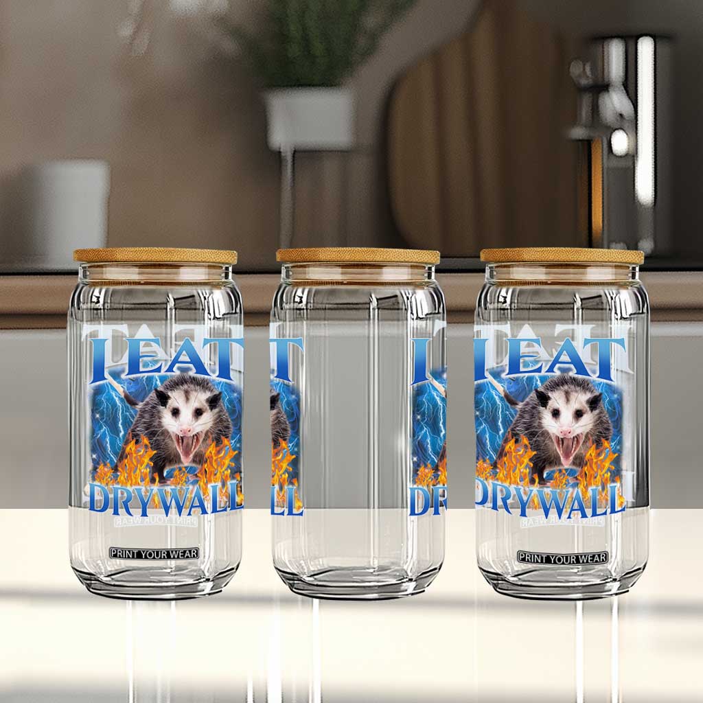 Possum Meme Glass Can I Eat Drywall Opossum Funny Weird Cursed Internet Memes TS10 Print Your Wear