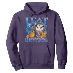 Possum Meme Hoodie I Eat Drywall Opossum Funny Weird Cursed Internet Memes TS10 Purple Print Your Wear