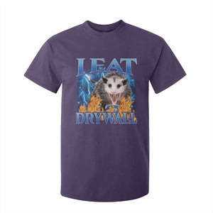 Possum Meme T Shirt For Kid I Eat Drywall Opossum Funny Weird Cursed Internet Memes TS10 Purple Print Your Wear