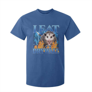 Possum Meme T Shirt For Kid I Eat Drywall Opossum Funny Weird Cursed Internet Memes TS10 Royal Blue Print Your Wear