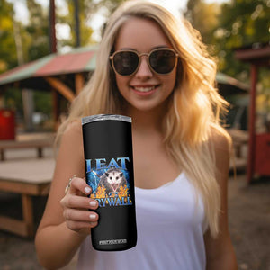 Possum Meme Skinny Tumbler I Eat Drywall Opossum Funny Weird Cursed Internet Memes TS10 Print Your Wear