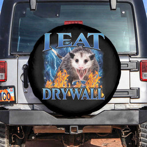 Possum Meme Spare Tire Cover I Eat Drywall Opossum Funny Weird Cursed Internet Memes TS10 No hole Black Print Your Wear
