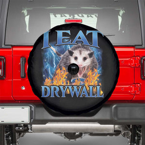 Possum Meme Spare Tire Cover I Eat Drywall Opossum Funny Weird Cursed Internet Memes TS10 Black Print Your Wear