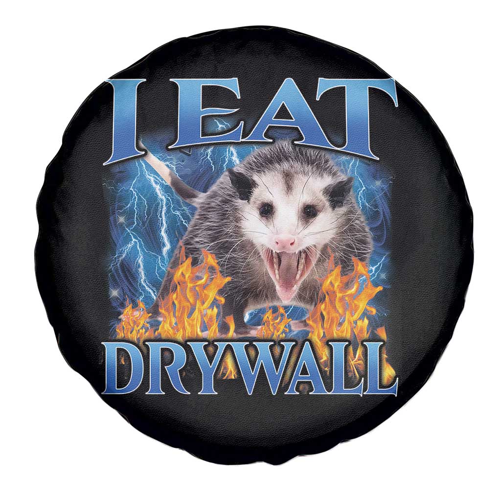 Possum Meme Spare Tire Cover I Eat Drywall Opossum Funny Weird Cursed Internet Memes TS10 Print Your Wear