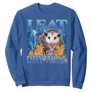 Possum Meme Sweatshirt I Eat Drywall Opossum Funny Weird Cursed Internet Memes TS10 Royal Blue Print Your Wear