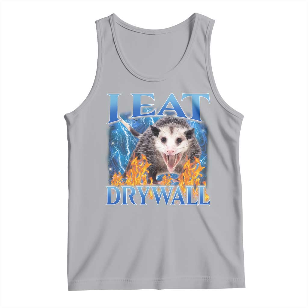 Possum Meme Tank Top I Eat Drywall Opossum Funny Weird Cursed Internet Memes TS10 Athletic Heather Print Your Wear