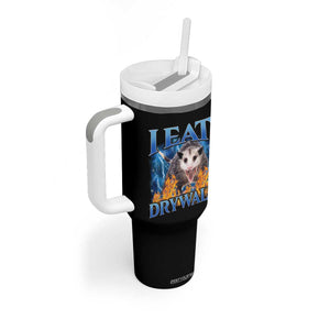 Possum Meme Tumbler With Handle I Eat Drywall Opossum Funny Weird Cursed Internet Memes TS10 Print Your Wear
