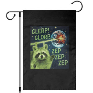 Funny Alien Raccoon Meme Garden Flag Glerp Glorp Brainrot Stupid Gift TS10 Black Print Your Wear