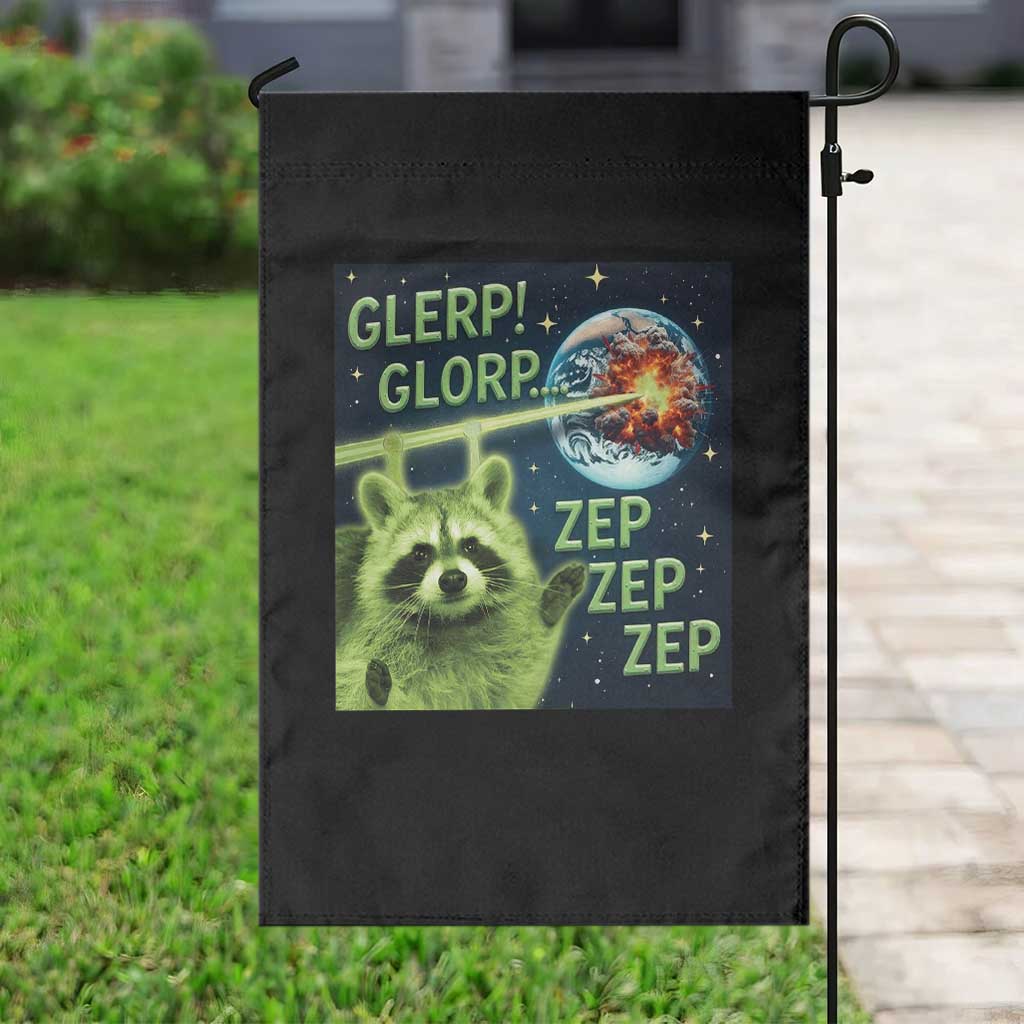 Funny Alien Raccoon Meme Garden Flag Glerp Glorp Brainrot Stupid Gift TS10 Print Your Wear