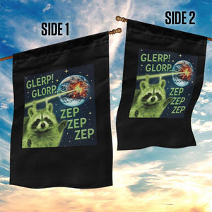 Funny Alien Raccoon Meme Garden Flag Glerp Glorp Brainrot Stupid Gift TS10 Print Your Wear