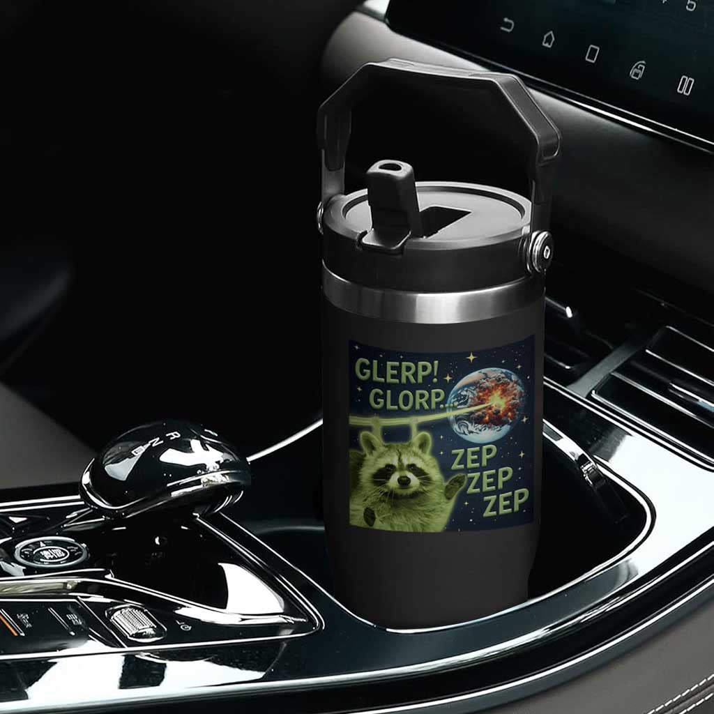 Funny Alien Raccoon Meme Flip Straw Tumbler Glerp Glorp Brainrot Stupid Gift TS10 Print Your Wear