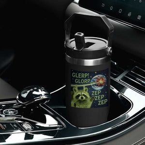 Funny Alien Raccoon Meme Flip Straw Tumbler Glerp Glorp Brainrot Stupid Gift TS10 Print Your Wear