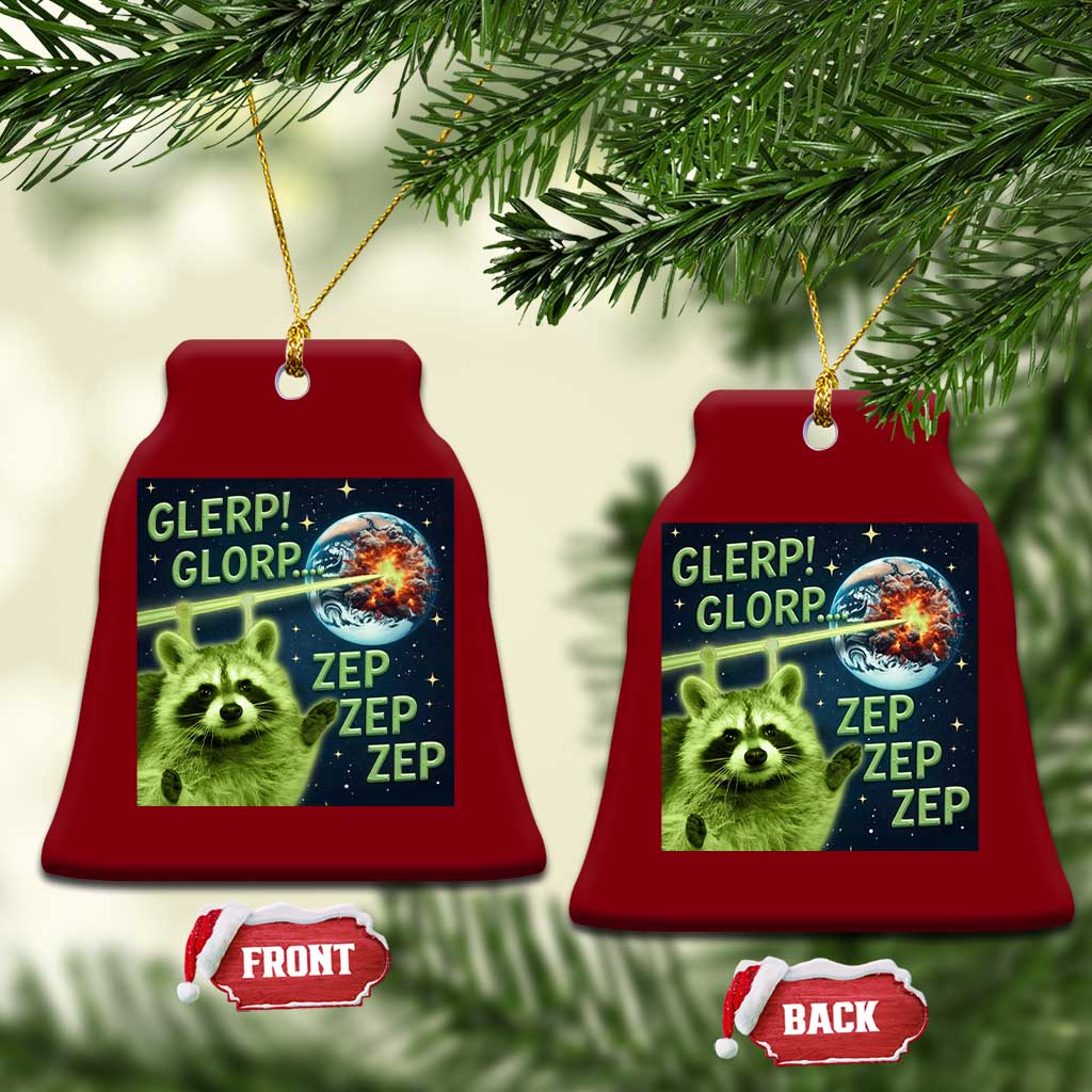 Funny Alien Raccoon Meme Ceramic Ornament Glerp Glorp Brainrot Stupid Gift TS10 Print Your Wear